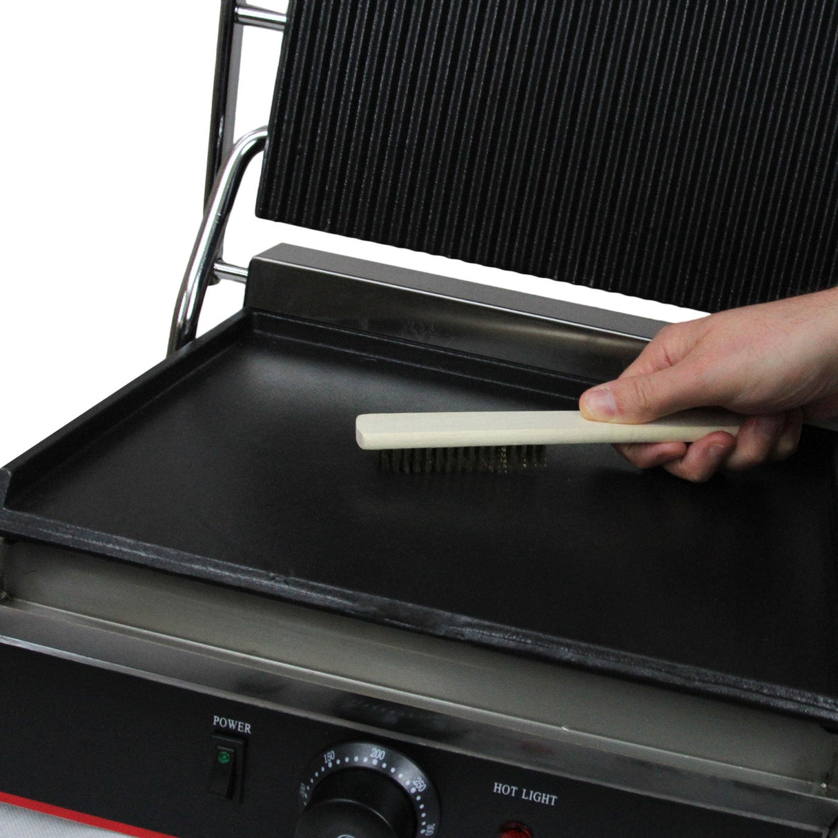 Sanduicheira comercial de aço inoxidá vel 2,2 kW duas bandejas de sanduíches de torradas