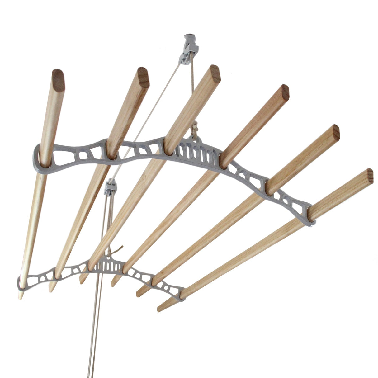 Varal de Teto 2m com Sistema de Roldanas - Branco