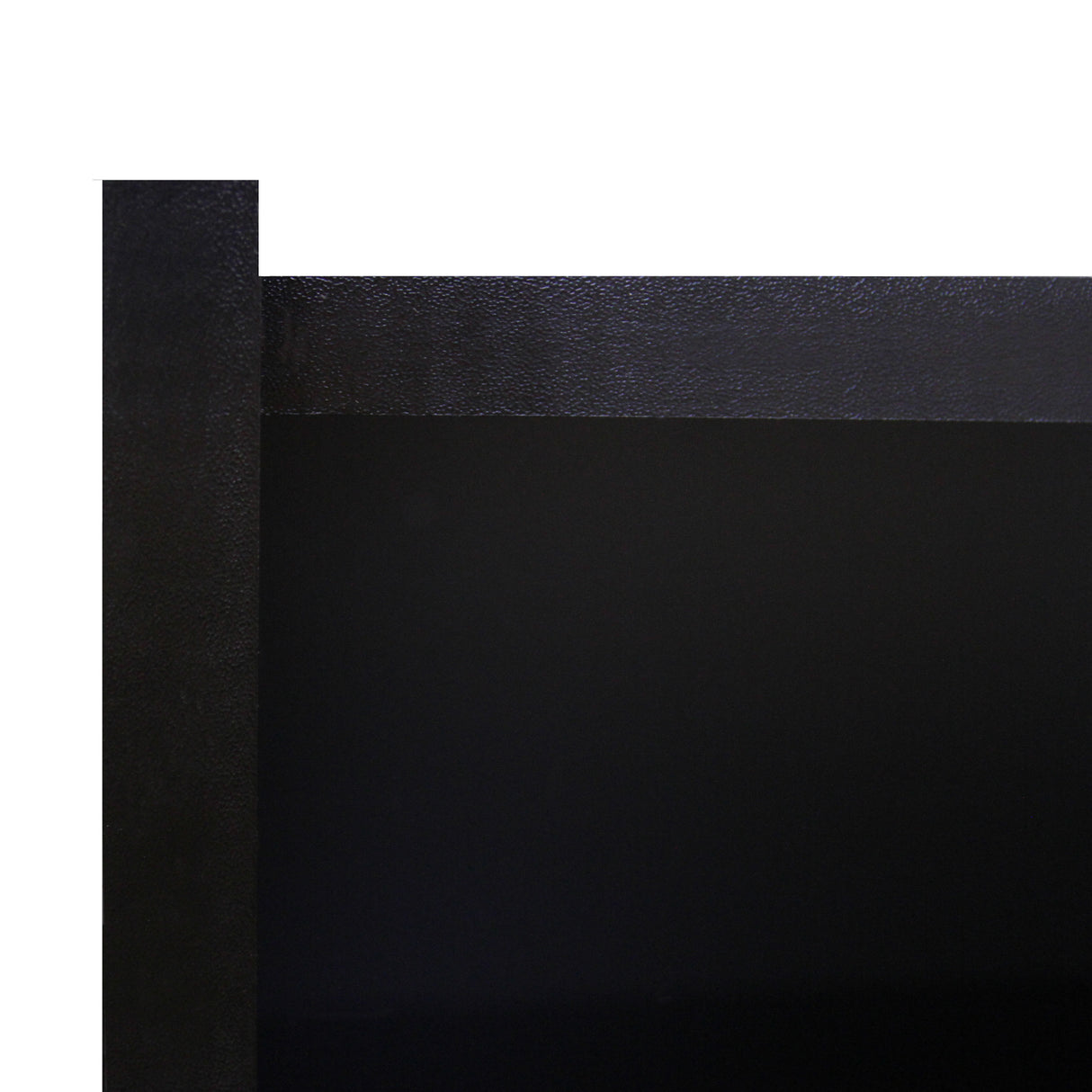 Balcão de loja A1200 em preto, com acabamento liso e moderno, ideal para exibição de produtos em ambientes comerciais