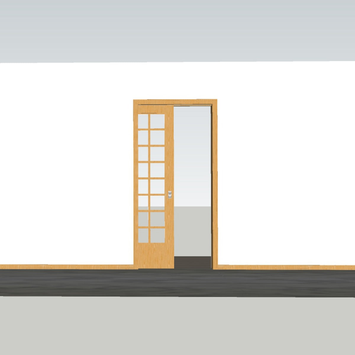 Kit para decoração de interiores de portas de correr ocultas