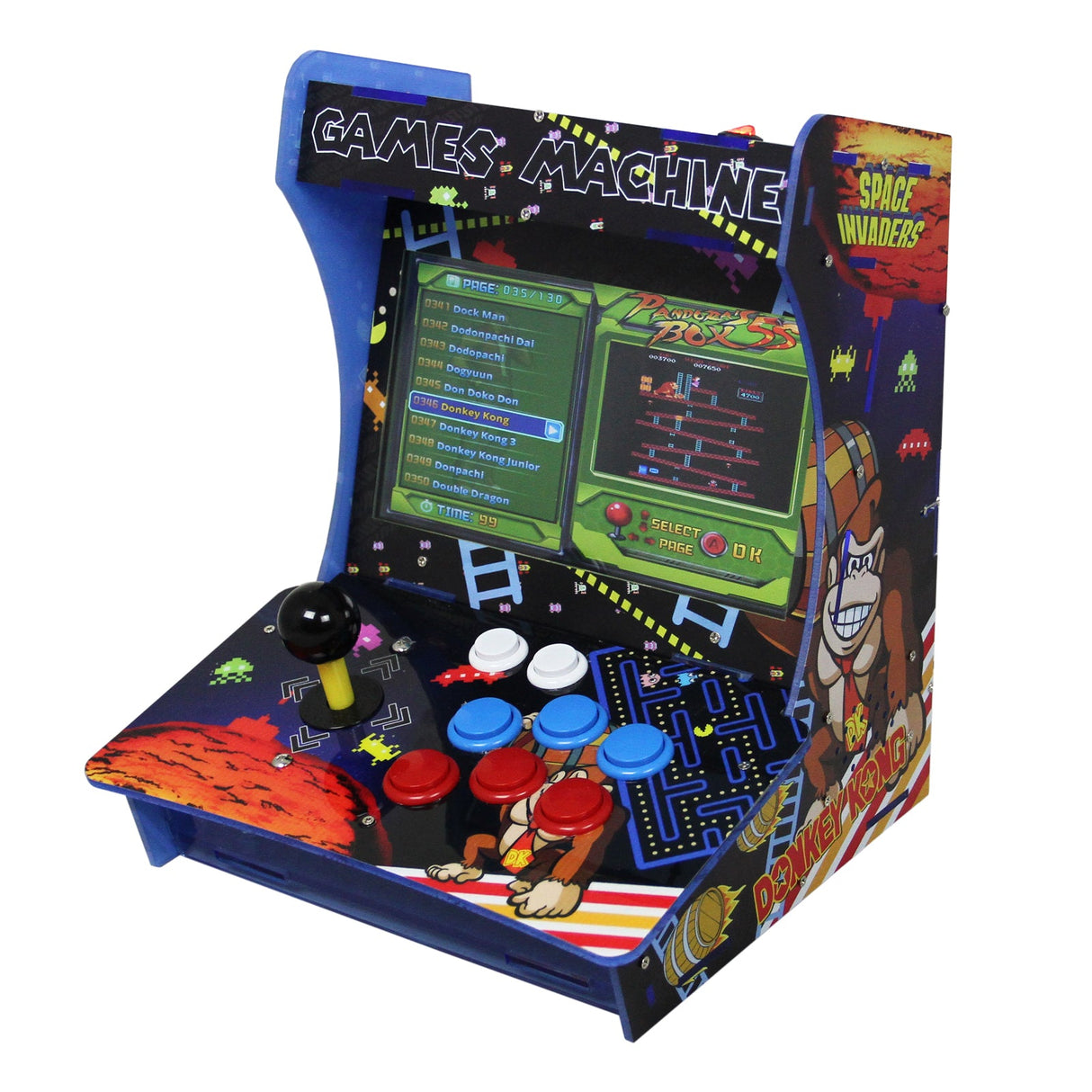 Mini má quina de jogos arcade com 1299 videogames