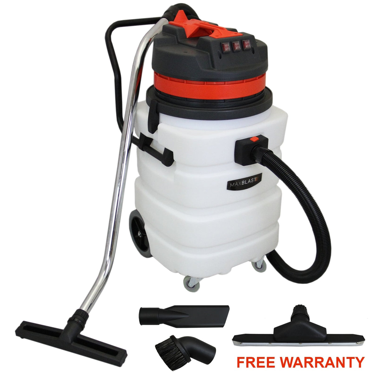 Aspirador Industrial 90L para Limpeza de Pisos Secos e Molhados 3000W