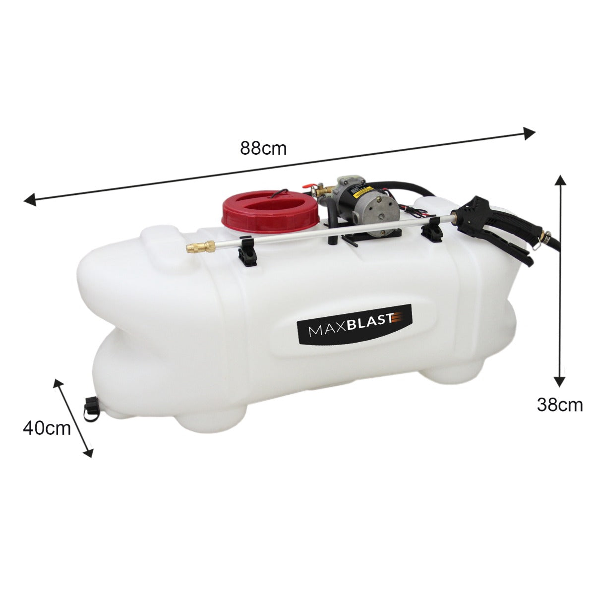 Trailer basculante off-road ATV e pulverizador de 60 litros