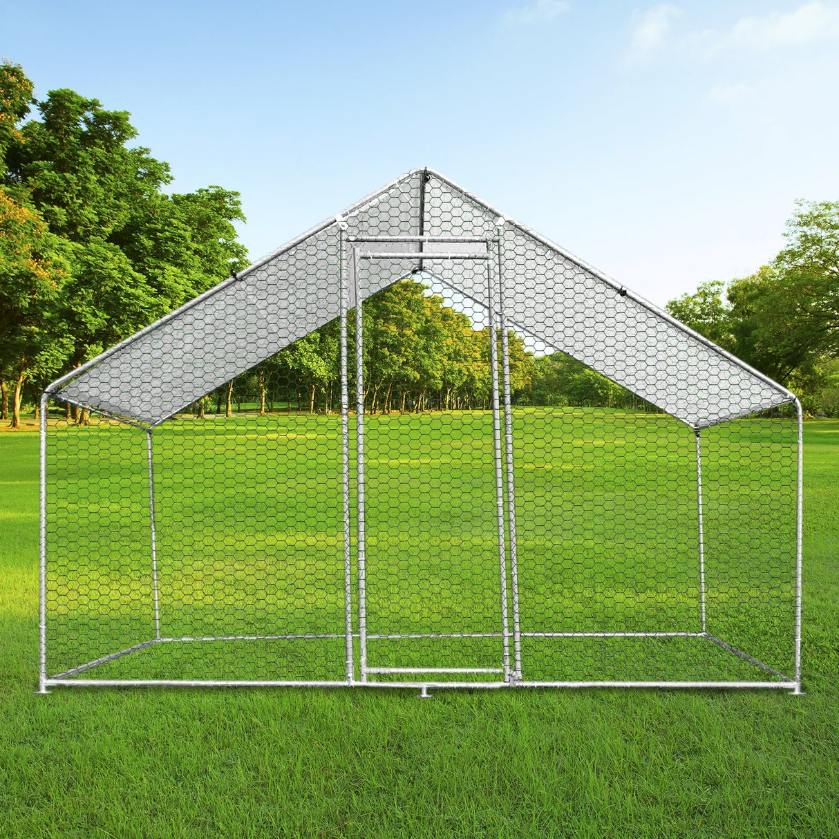 Cerca da gaiola das aves domésticas que cerca galinhas de aço da caixa de galinha 4m x 2m x 2m