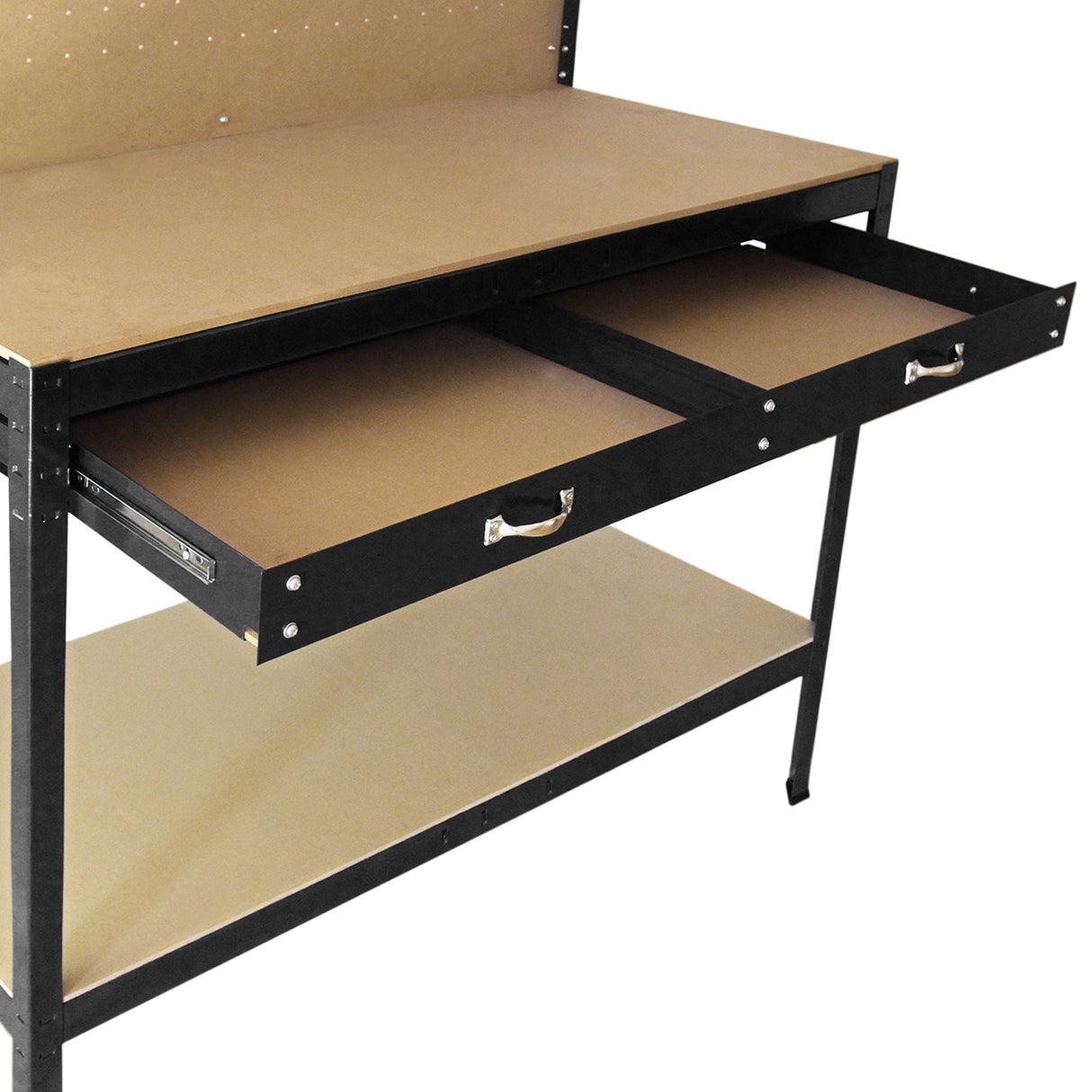 Bancada de trabalho mesa de trabalho ganchos gaveta oficina preto