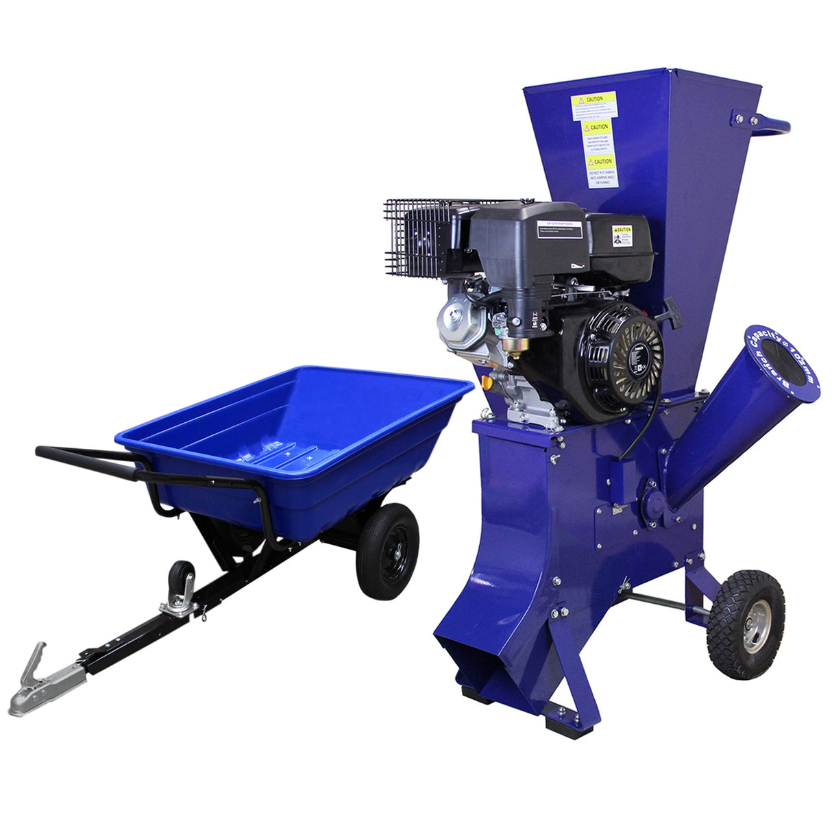 Reboque Basculante para ATV e Triturador de Galhos 15 HP