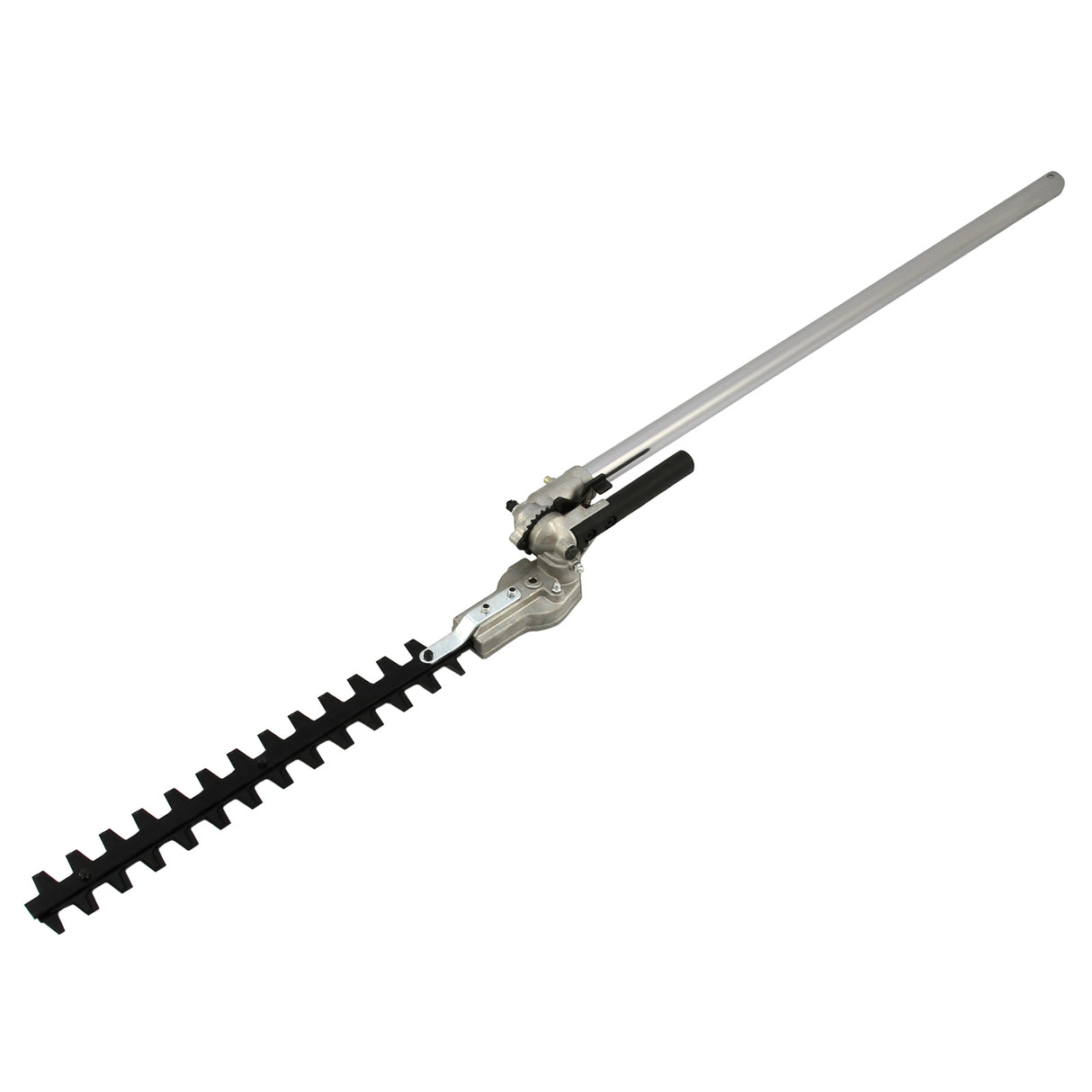 Ferramenta multifuncional 5 em 1 com lâmina preta e cabo de alumínio, ideal para jardinagem e corte de madeira com 6,5 HP