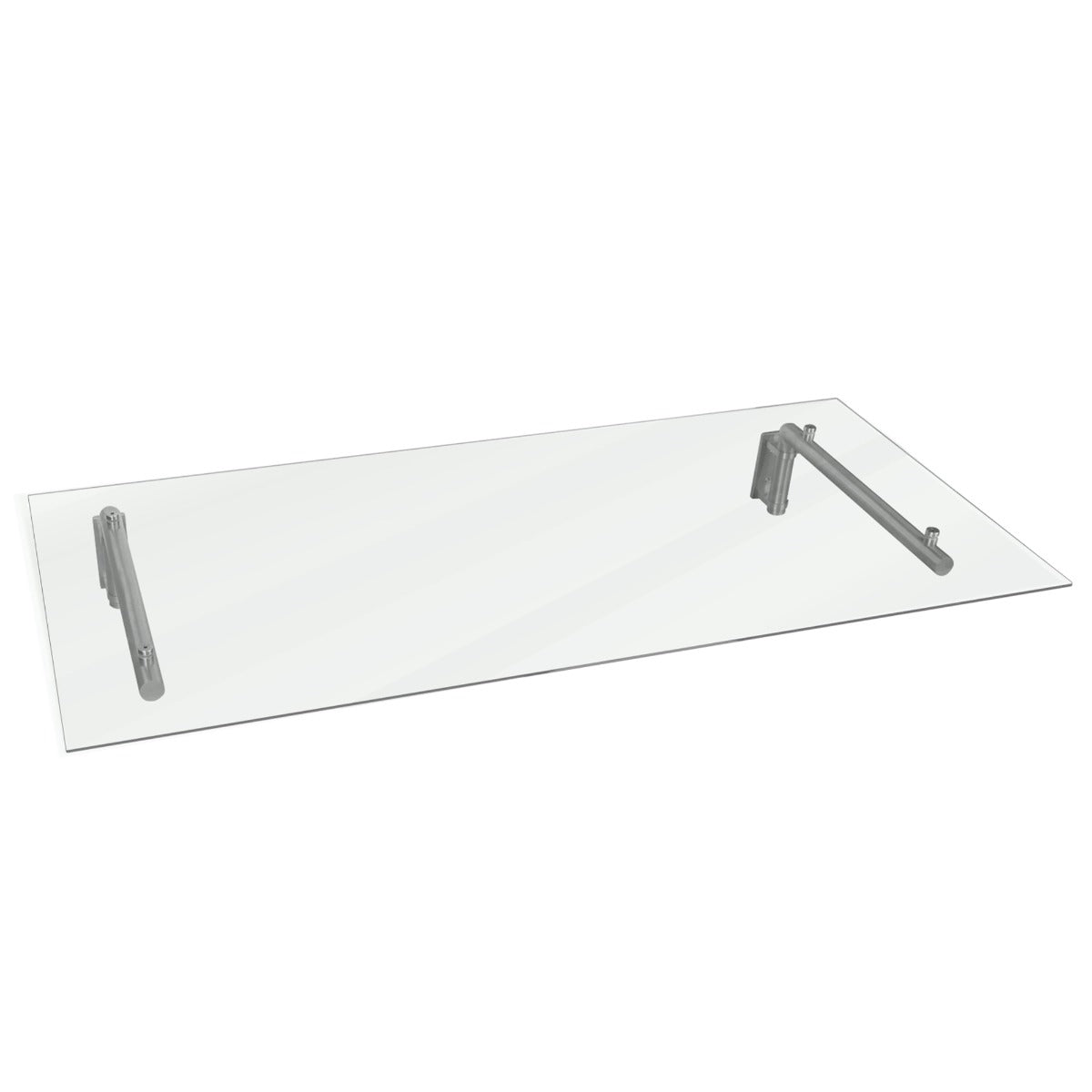 Cobertura e suportes de vidro, 144 cm de largura, 80 cm de profundidade