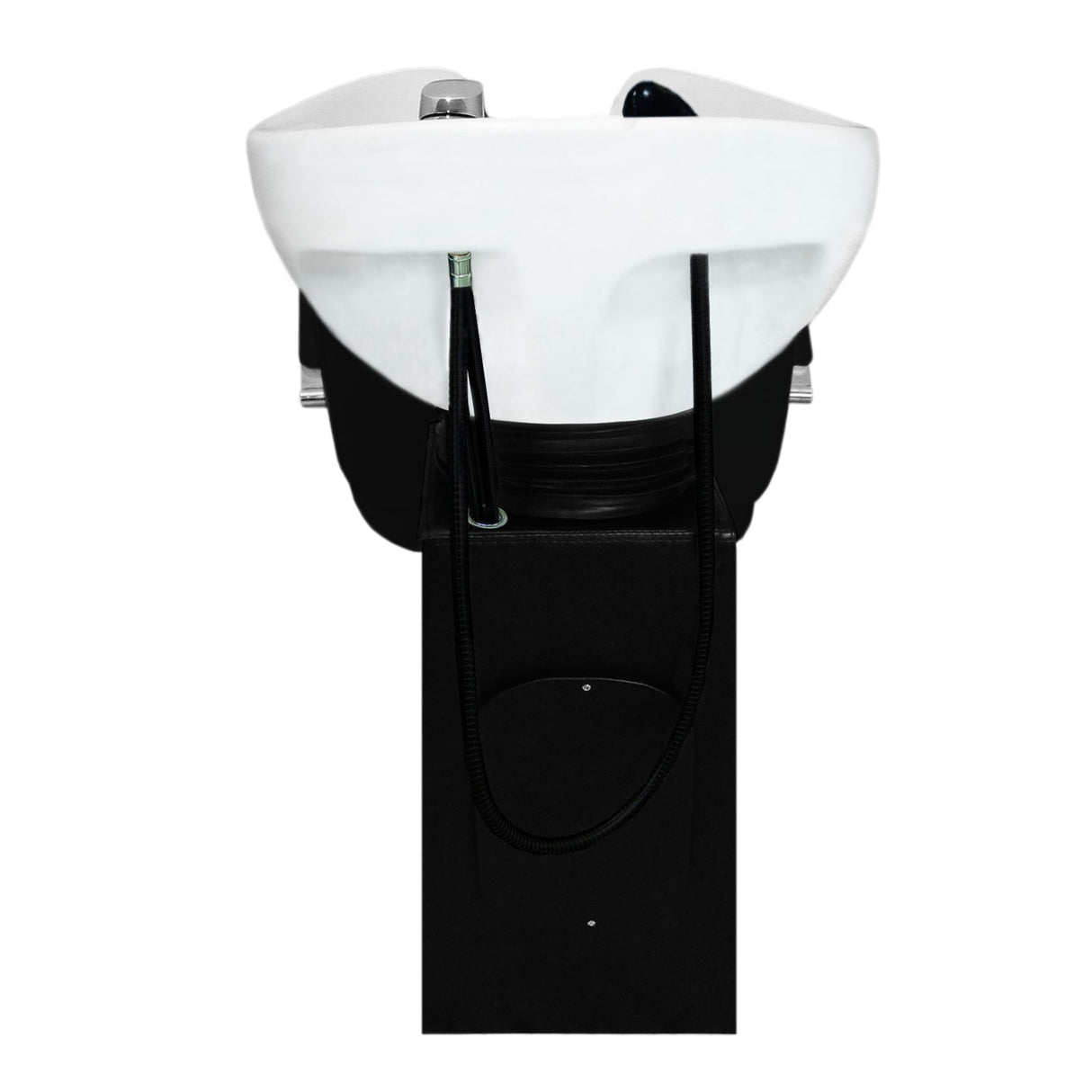 Cadeira de salão preta pia cabeleireiro shampoo lavagem