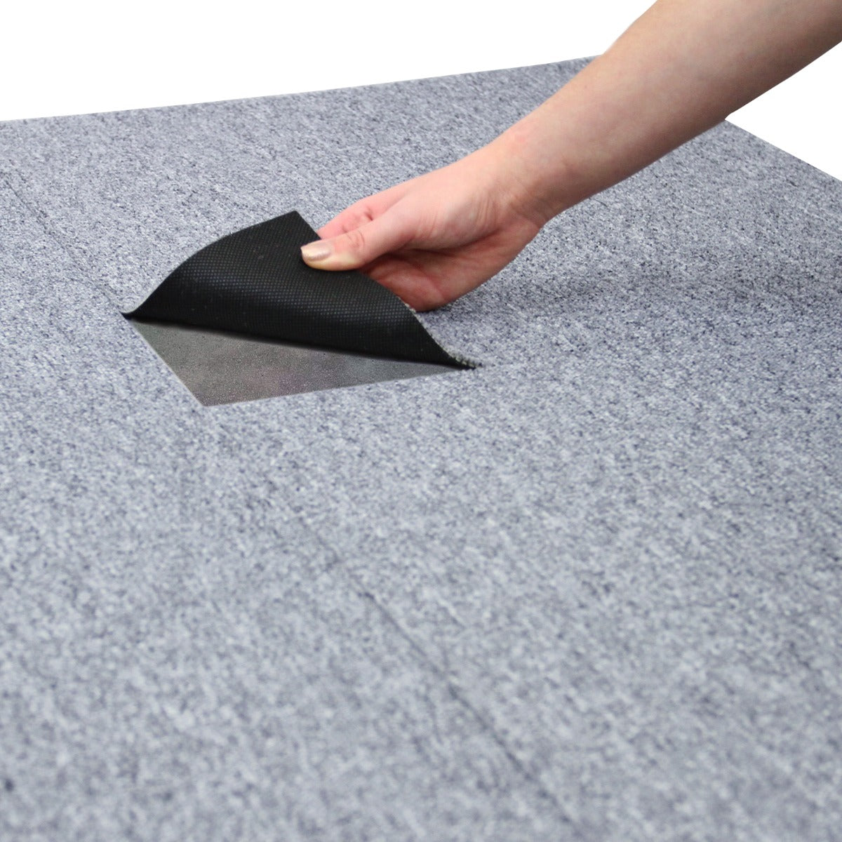 Azulejos de carpete azul escuro e cinza prateado 2 pacotes de 20 azulejos 10m2