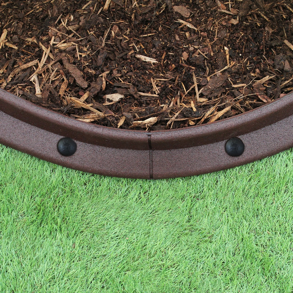 Pacote de bordas de gramado flexível marrom para jardim de 46 x 1,2 m