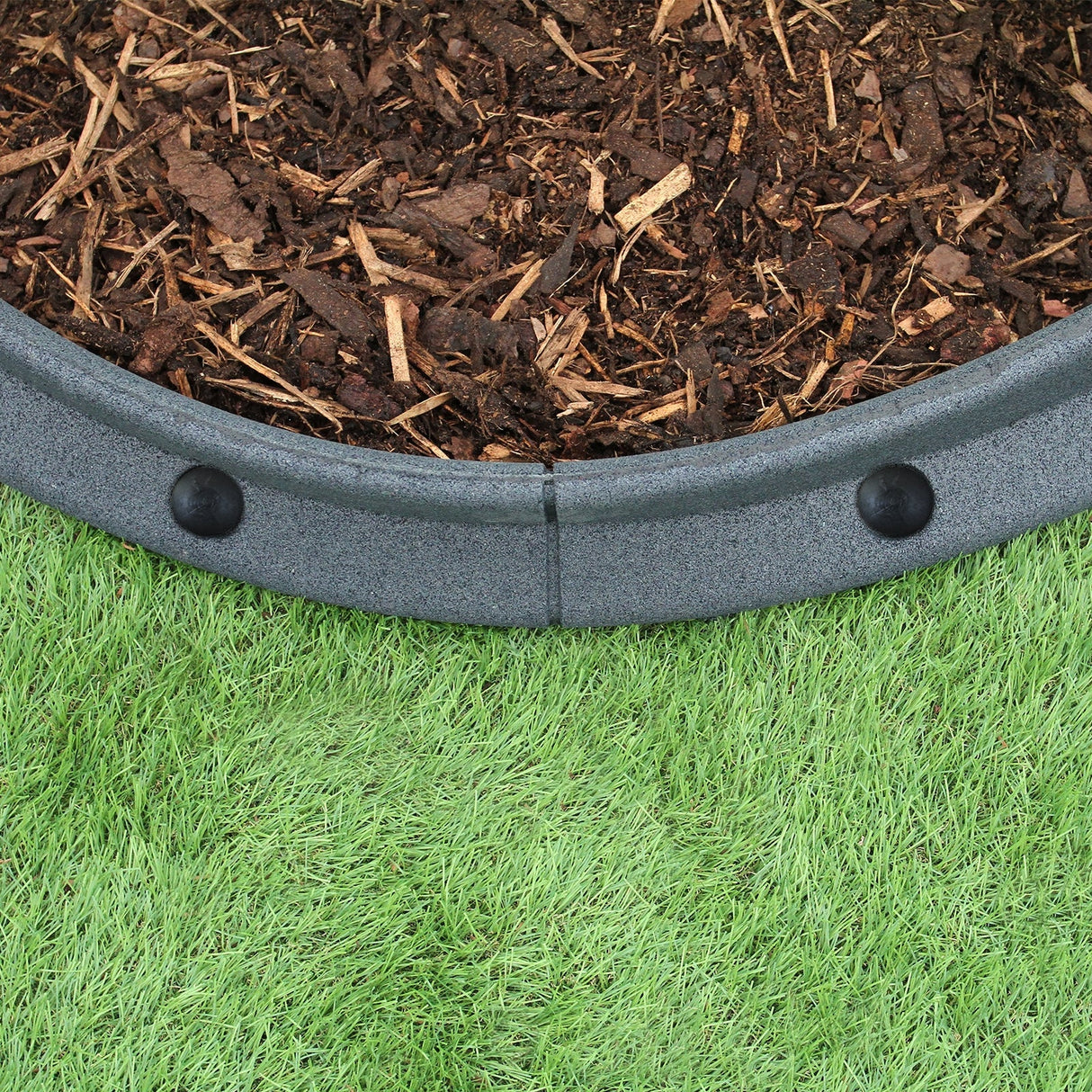 Pacote de bordas de gramado cinza flexível para jardim de 28 x 1,2 m