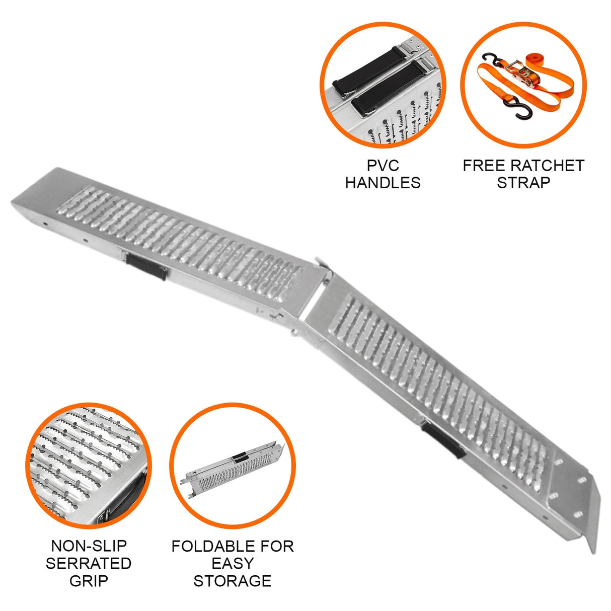 Rampa dobrá vel para motocicleta T-Mech Cargo Van Steel Heavy Duty Motorcycle Track