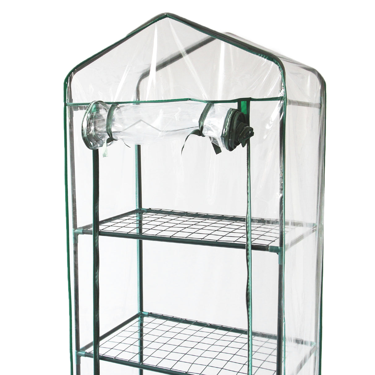 Estufa 4 camadas com tampa de PVC pequenas prateleiras de plá stico para cultivo de casa e jardim externo