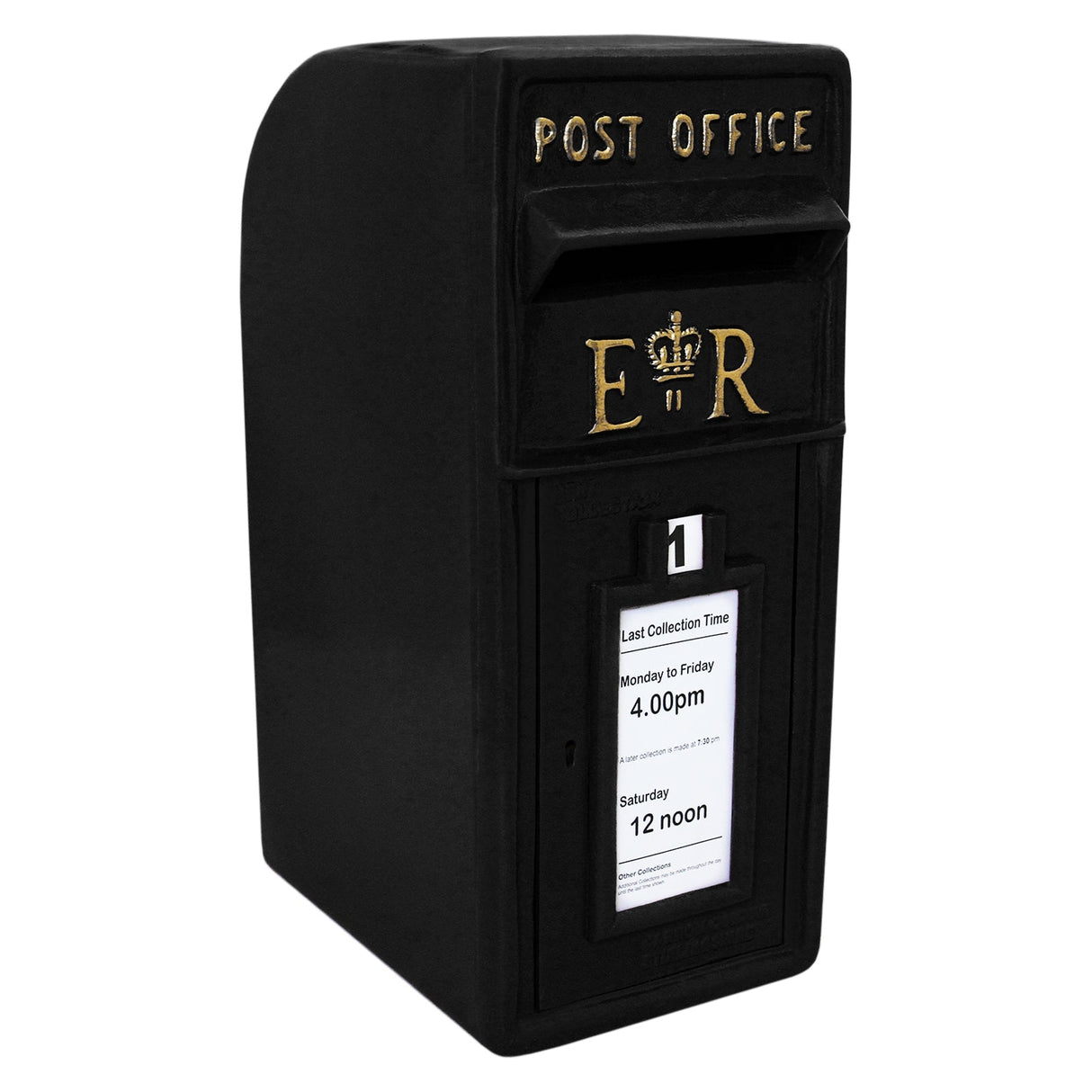 Royal Mail Post Box Preto Ferro Fundido Pilar Post Letter Box Wall Mount Postal