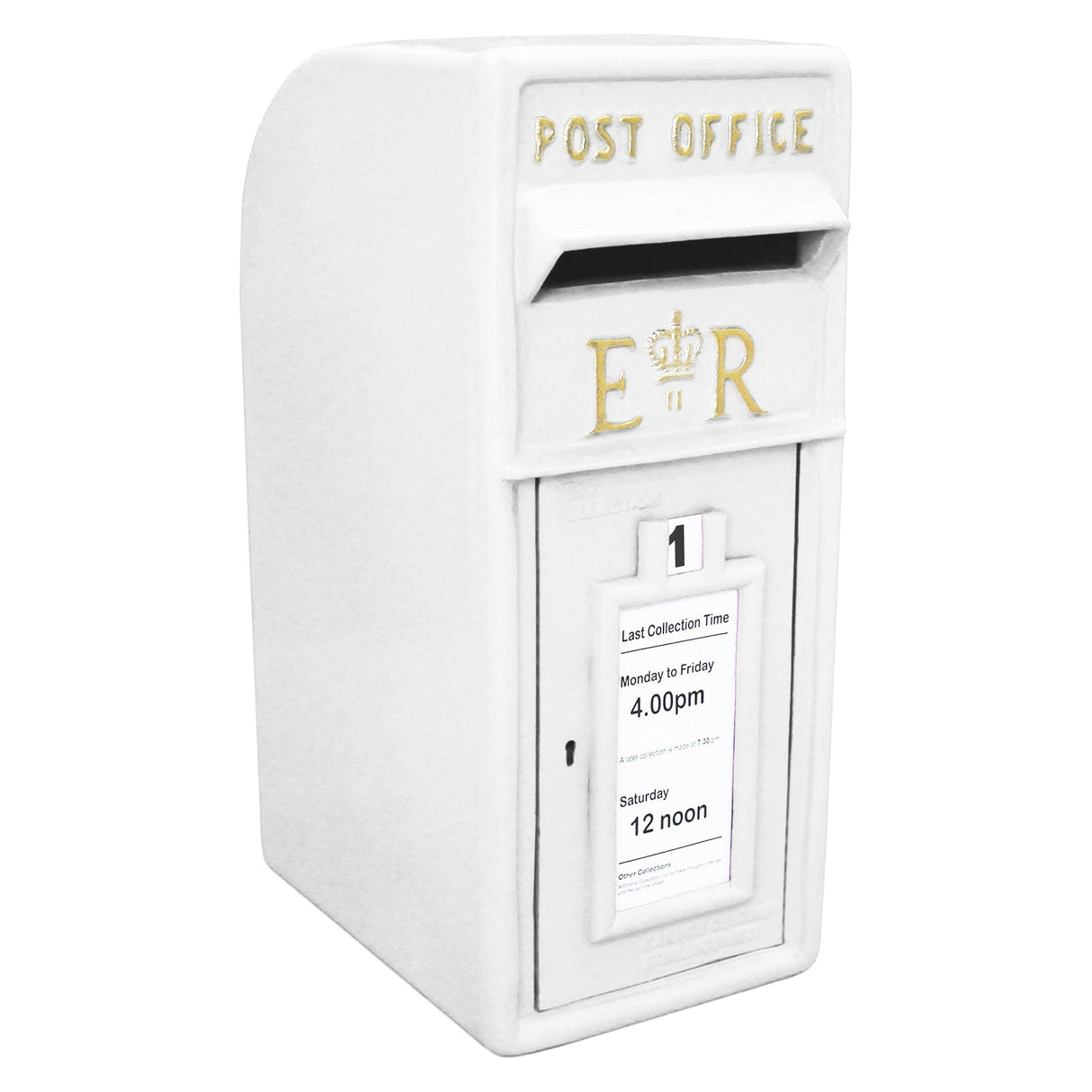 Royal Mail Post Box Branco Ferro Fundido Pilar Post Letter Box Wall Mount Postal