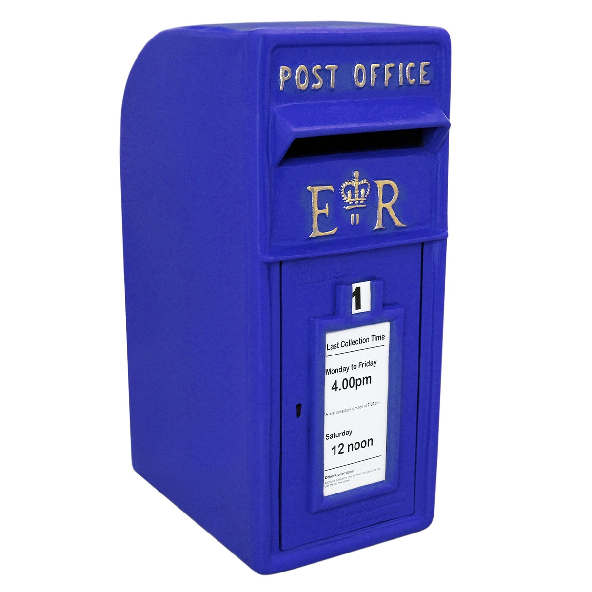 Royal Mail Post Box Azul Ferro Fundido Pilar Post Letter Box Wall Mount Postal