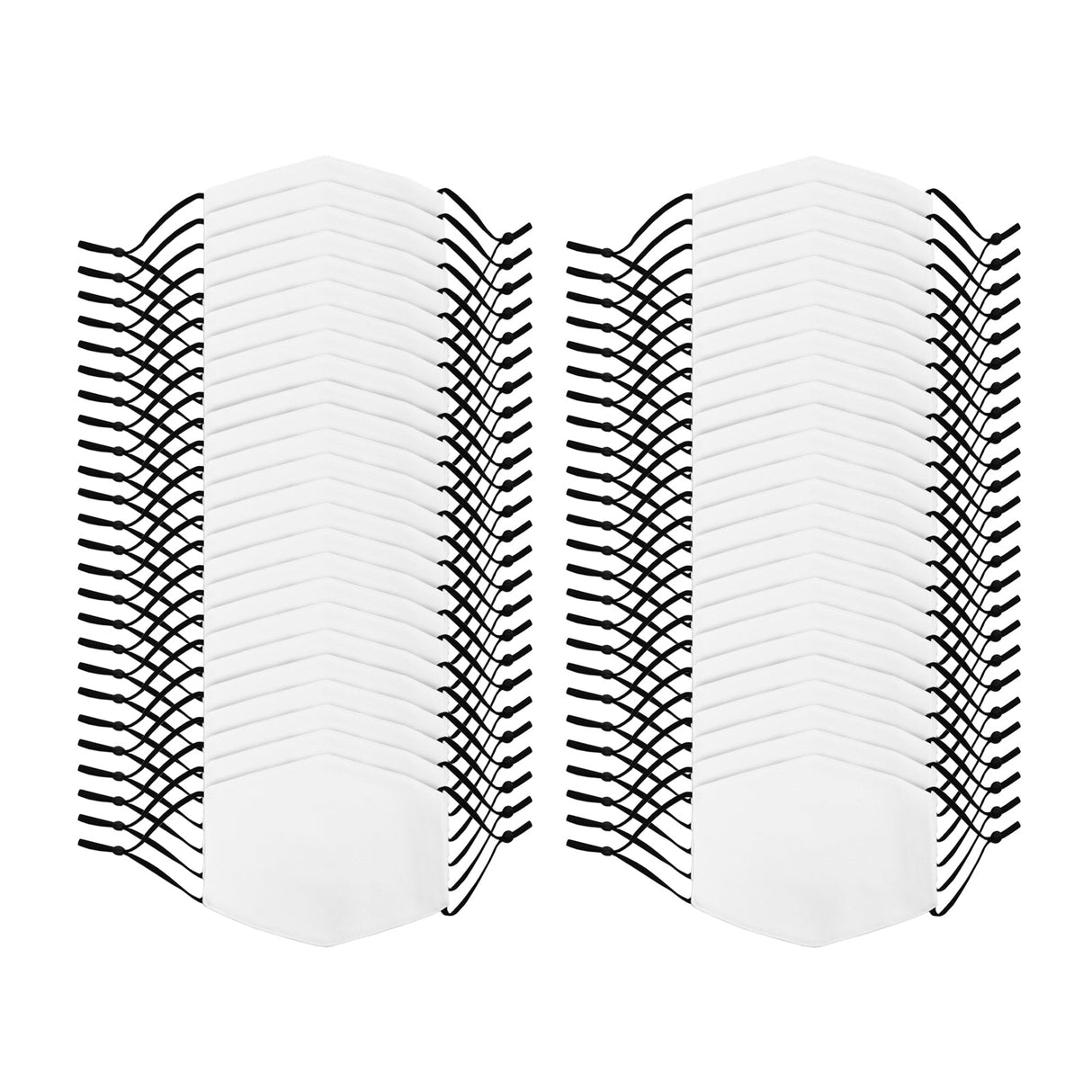 Pacote de Má scaras de Sublimação Brancas para Crianças Pequenas / Pacote de 50