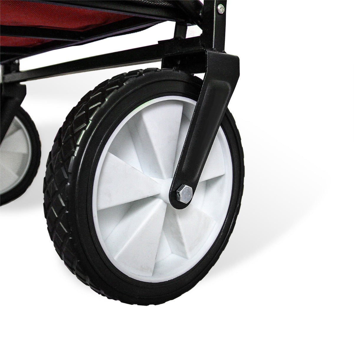 Carrinho de mão dobrá vel vermelho para jardinagem com capa á… prova d'á gua