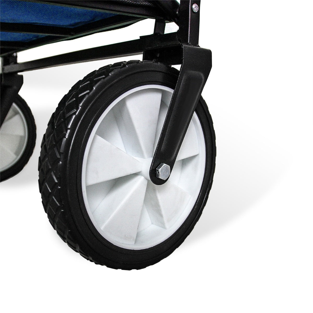 Carrinho de mão dobrá vel azul para jardinagem com capa á… prova d'á gua