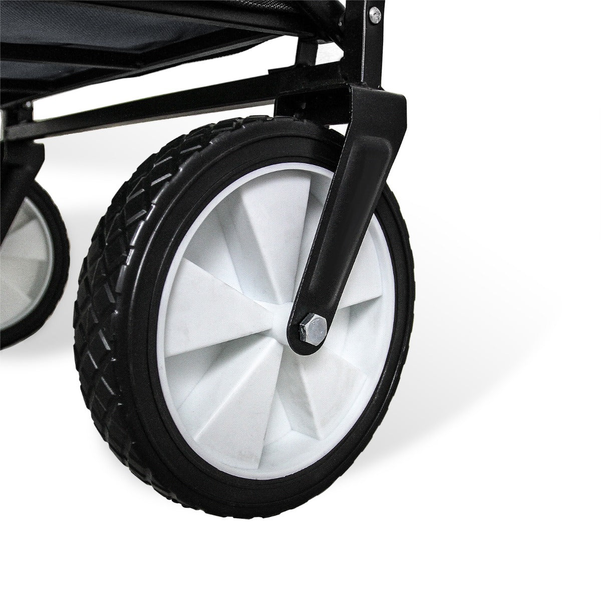 Carrinho de mão dobrá vel cinza para jardinagem com capa á… prova d'á gua