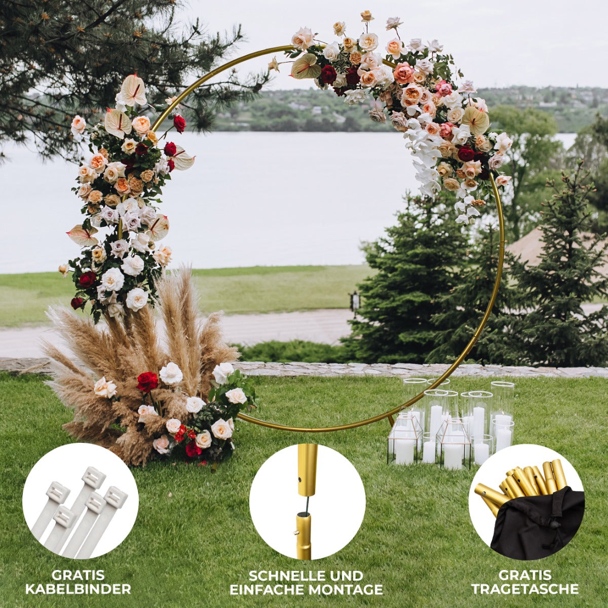 Arco de Casamento 200cm ? Dourado