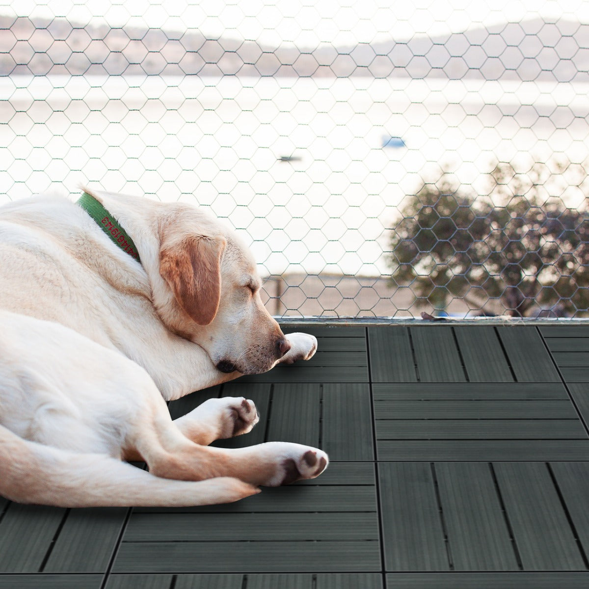 33 Ladrilhos WPC 30x30cm - Cinza