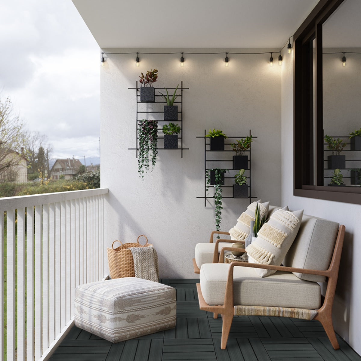 33 Ladrilhos WPC 30x30cm - Cinza