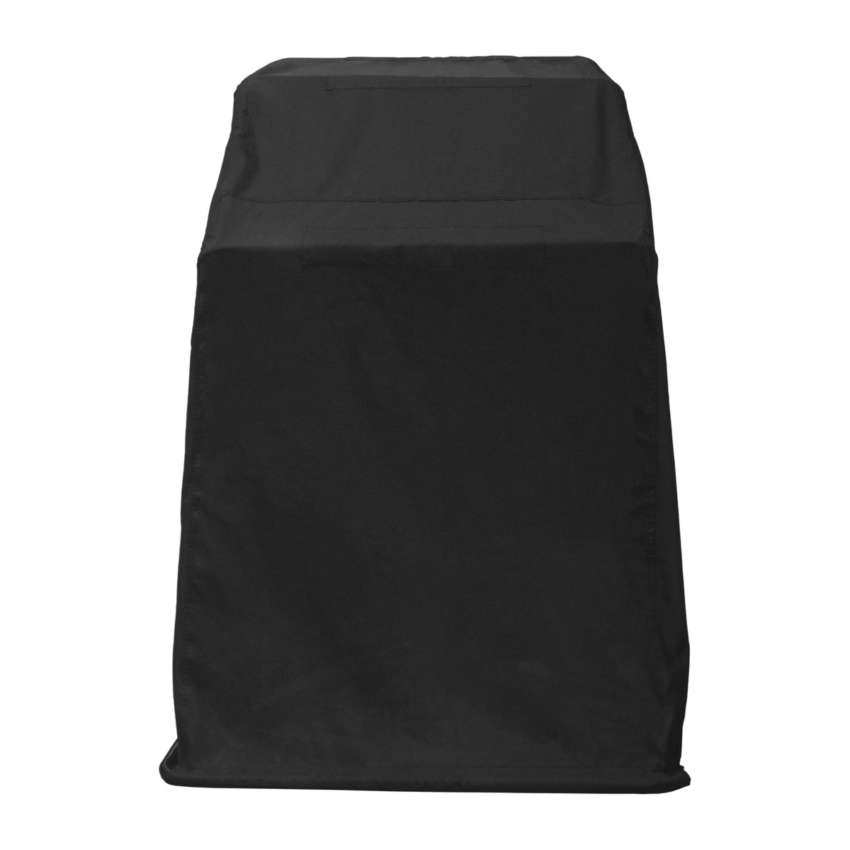 Capa protetora preta para churrasqueira, feita de material resistente à água, com design que se ajusta perfeitamente ao equipamento