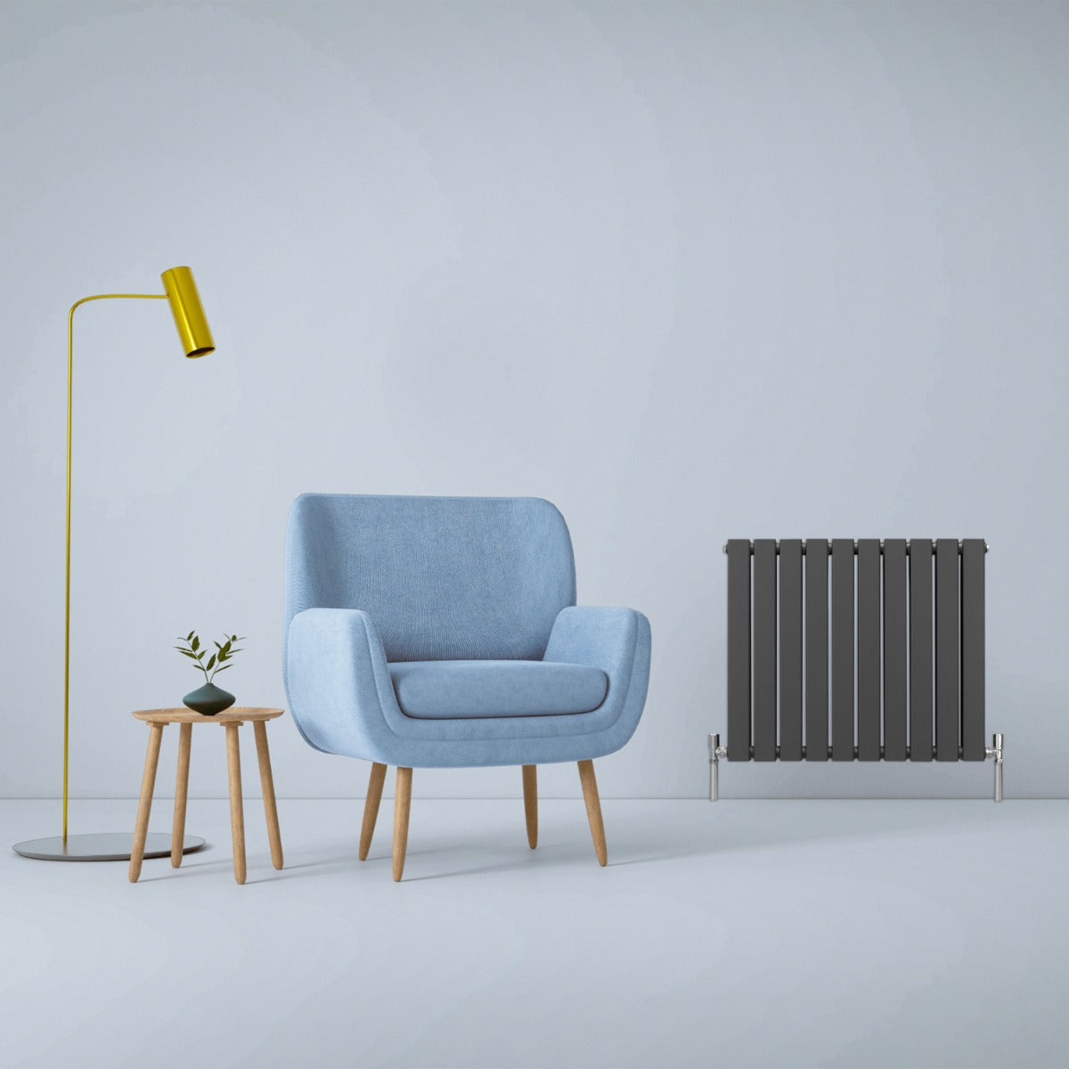 Radiadores de tela plana de design 600x700mm ? cinza antracite