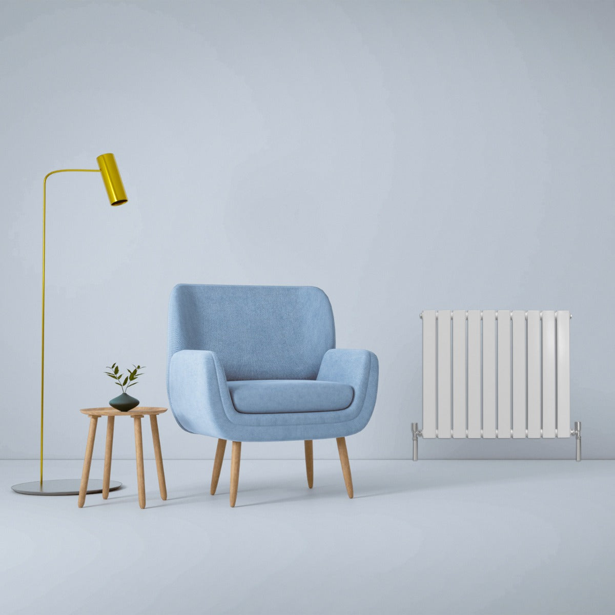 Radiadores de tela plana de design 600x700mm ? Branco brilhante