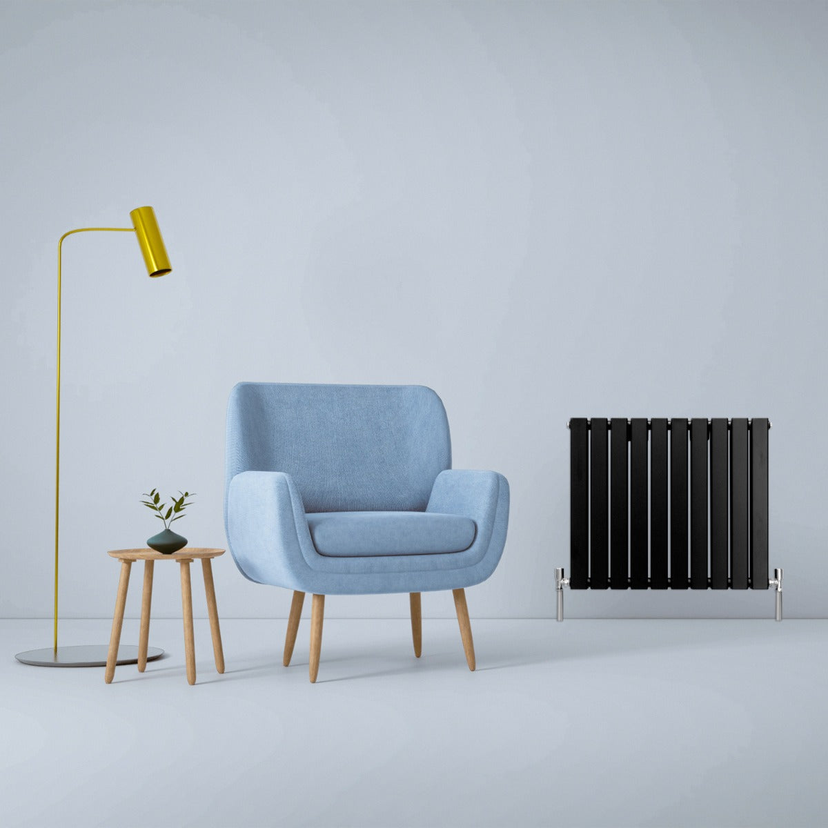 Radiadores de tela plana de design 600x700mm ? preto fosco