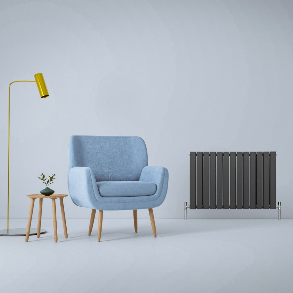 Radiadores de tela plana de design 600x910mm ? cinza antracite