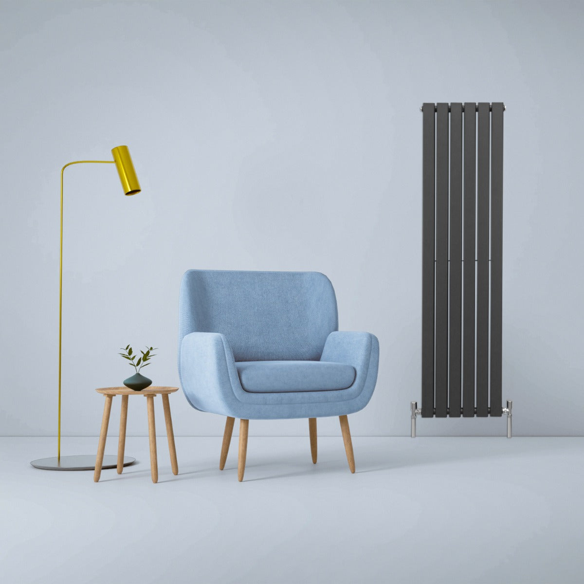 Radiadores de tela plana de design 1600x420mm ? cinza antracite