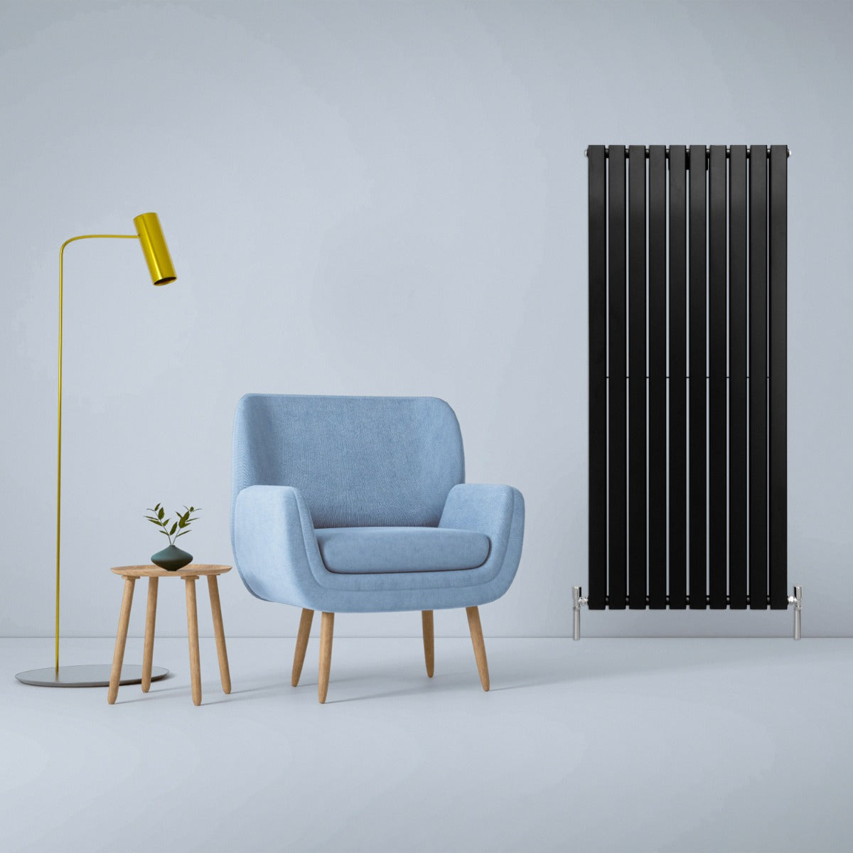 Radiadores de tela plana de design 1600x700mm ? preto fosco