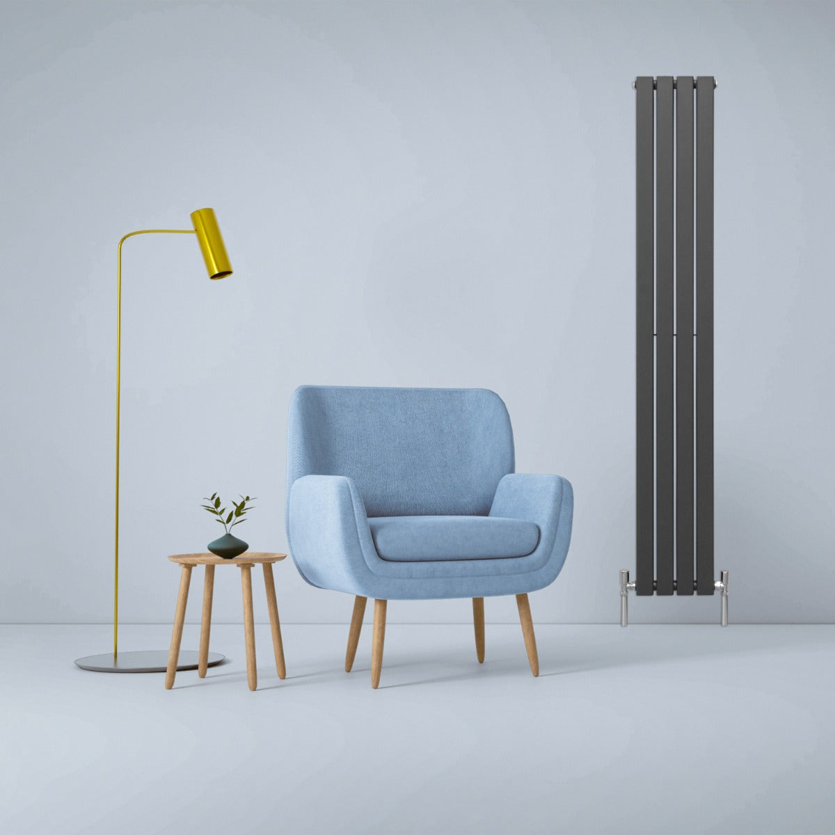 Radiadores de tela plana de design 1800x280mm ? cinza antracite