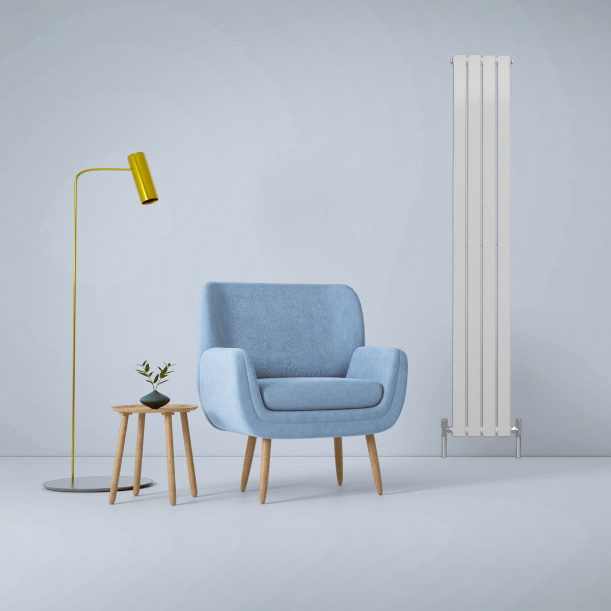 Radiadores de tela plana de design 1800x280mm ? Branco brilhante