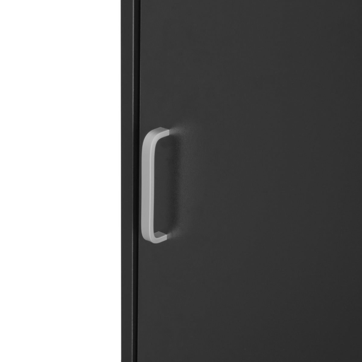 Lixeira de madeira preta e suporte para bandeja