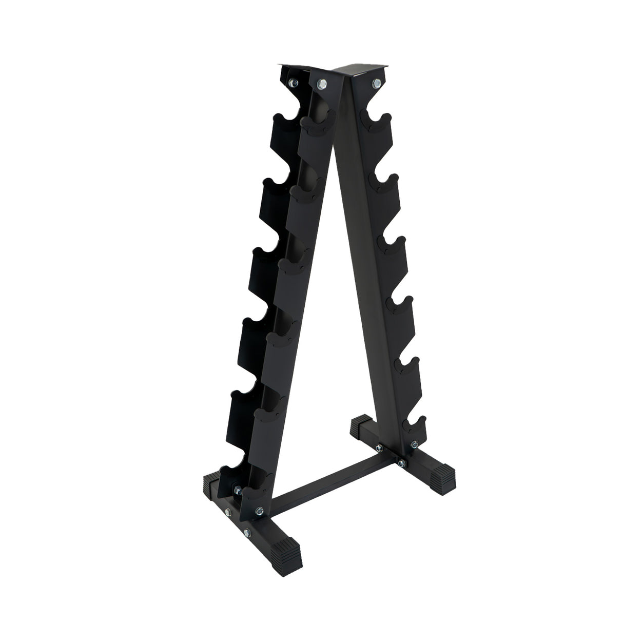 Jogo de Halteres de Ferro com Revestimento de Neopreno e Suporte Incluído