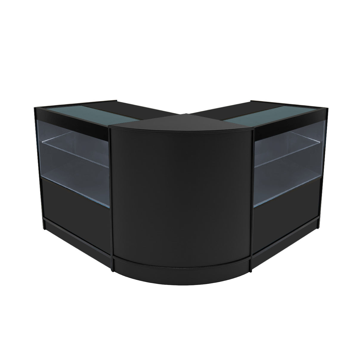 Conjunto de Balcões Comerciais com Luz LED "SELENE" CM60+ 2x C900 – cor Preto