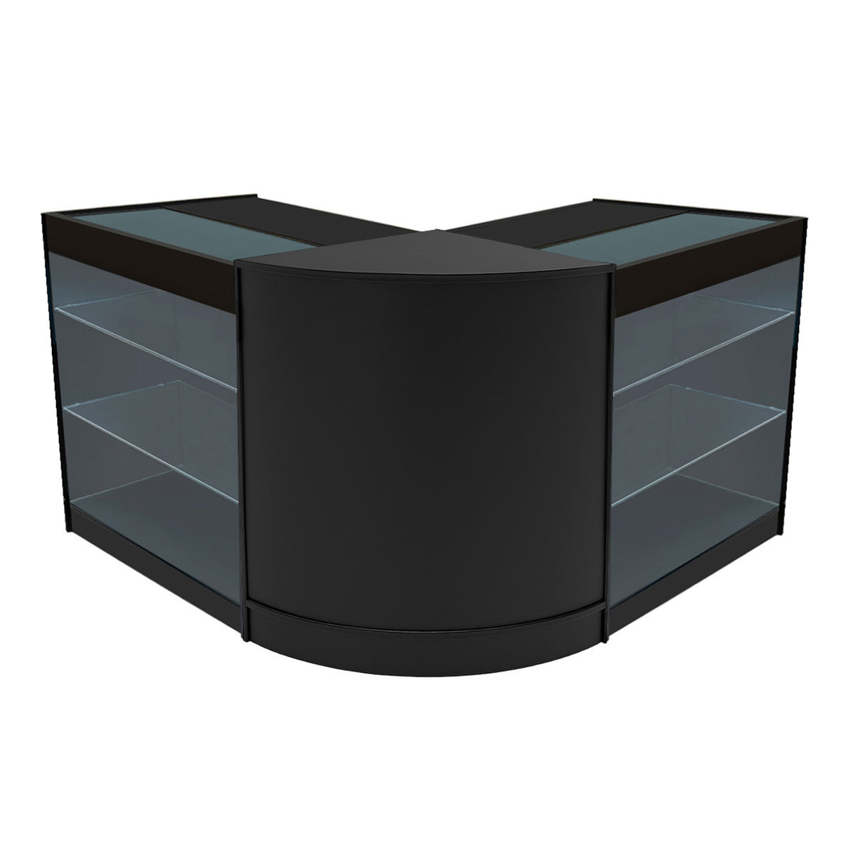 Conjunto de Balcões Comerciais com Luz LED "HELIOS" CM60+ 2x K900 – cor Preto