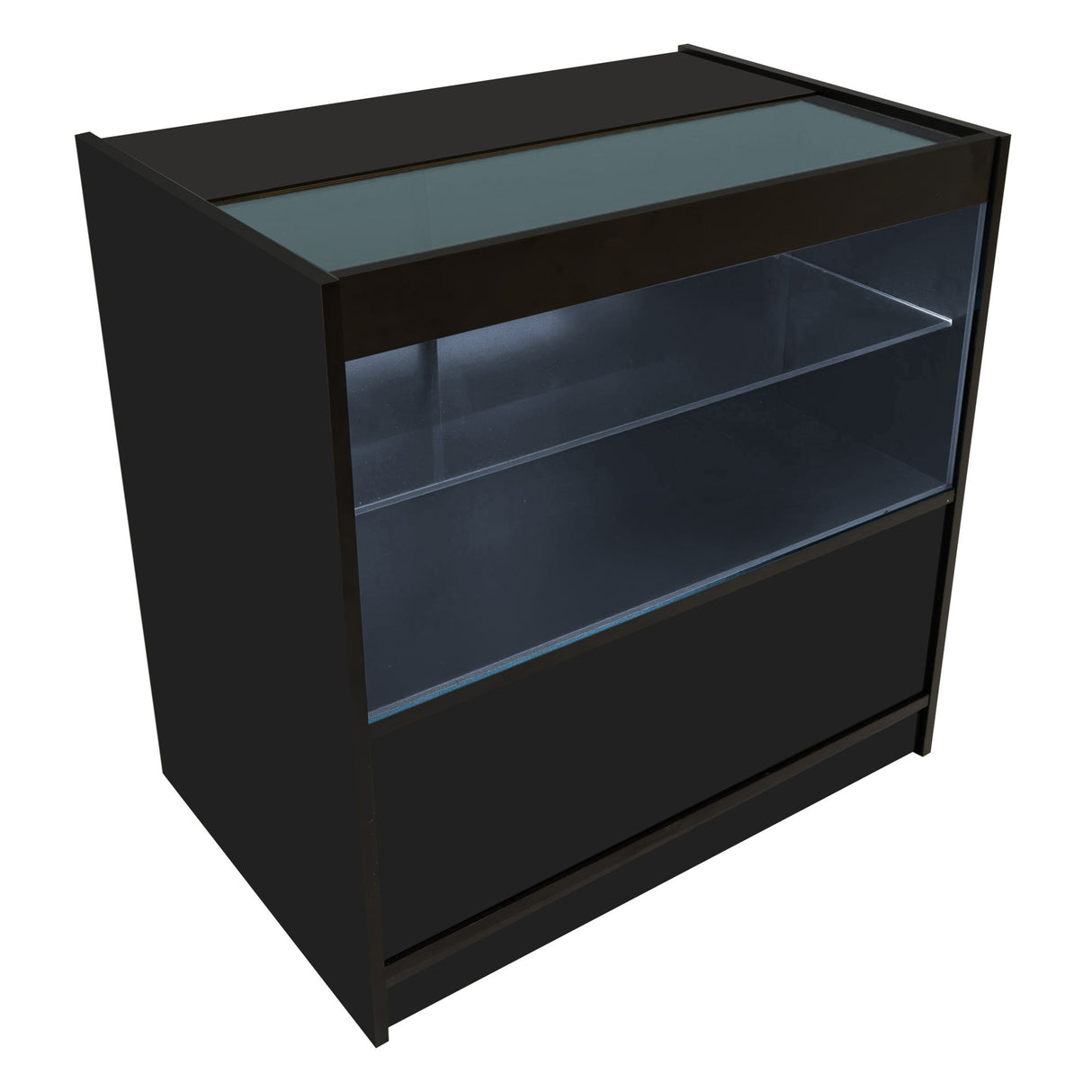 Conjunto de Balcões Comerciais com Luz LED "ADONIS" CM60 + B900 + C900 – cor Preto