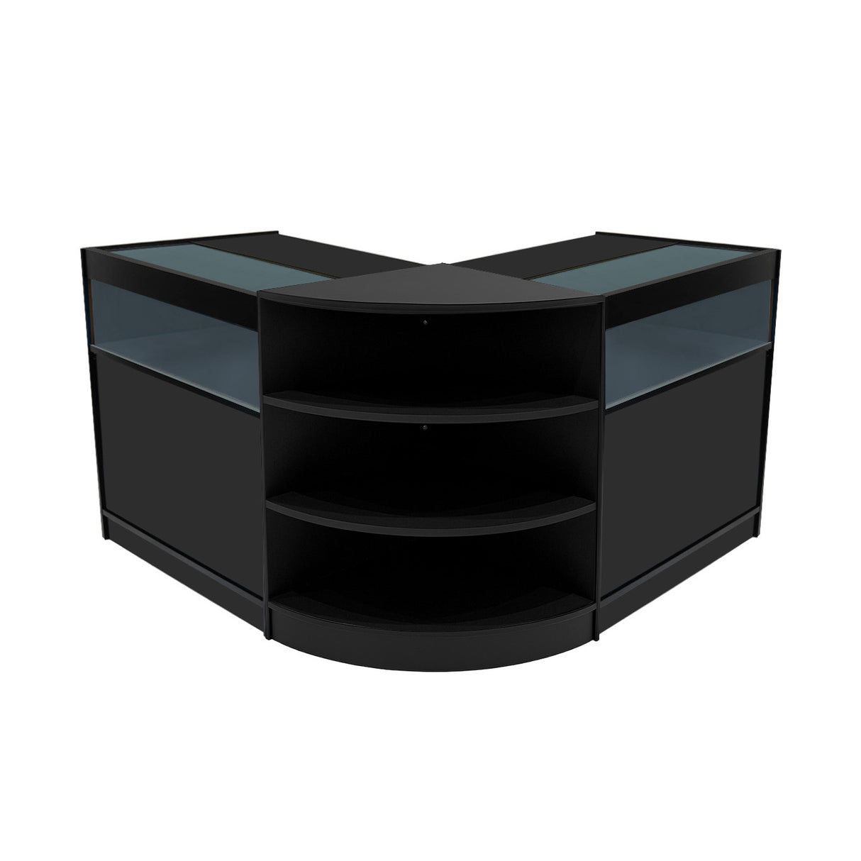 Conjunto de Balcões Comerciais com Luz LED "THESEUS" LM60+ 2x B900 – cor Preto