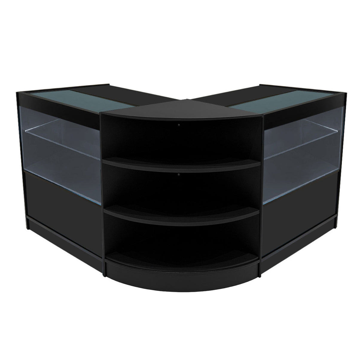 Conjunto de Balcões Comerciais com Luz LED "ANDROMEDA" LM60+ 2x C900 – cor Preto