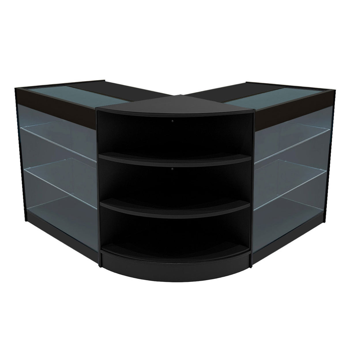 Conjunto de Balcões Comerciais com Luz LED "APOLLO" LM60+ 2x K900 – cor Preto