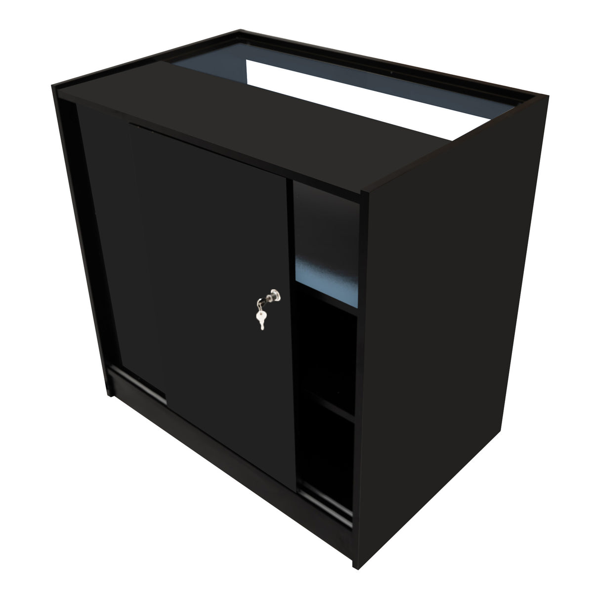 Conjunto de Balcões Comerciais com Luz LED "HARMONIA" LM60 + B900 + C900 – cor Preto