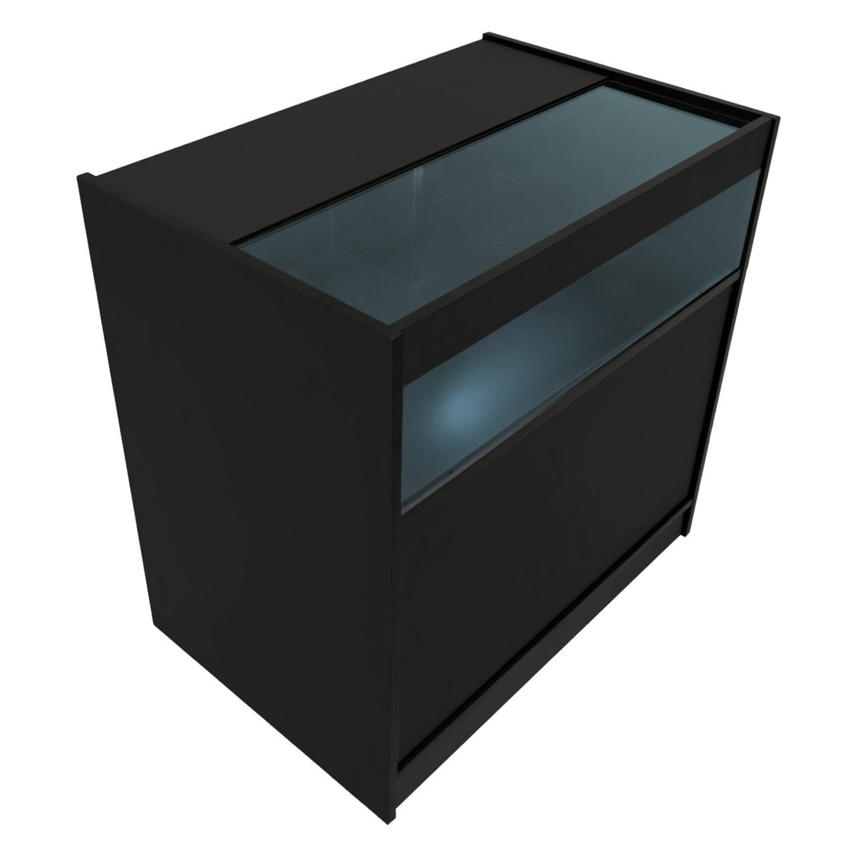 Conjunto de Balcões Comerciais com Luz LED "DEMETER" LM60 + K900 + B900 – cor Preto