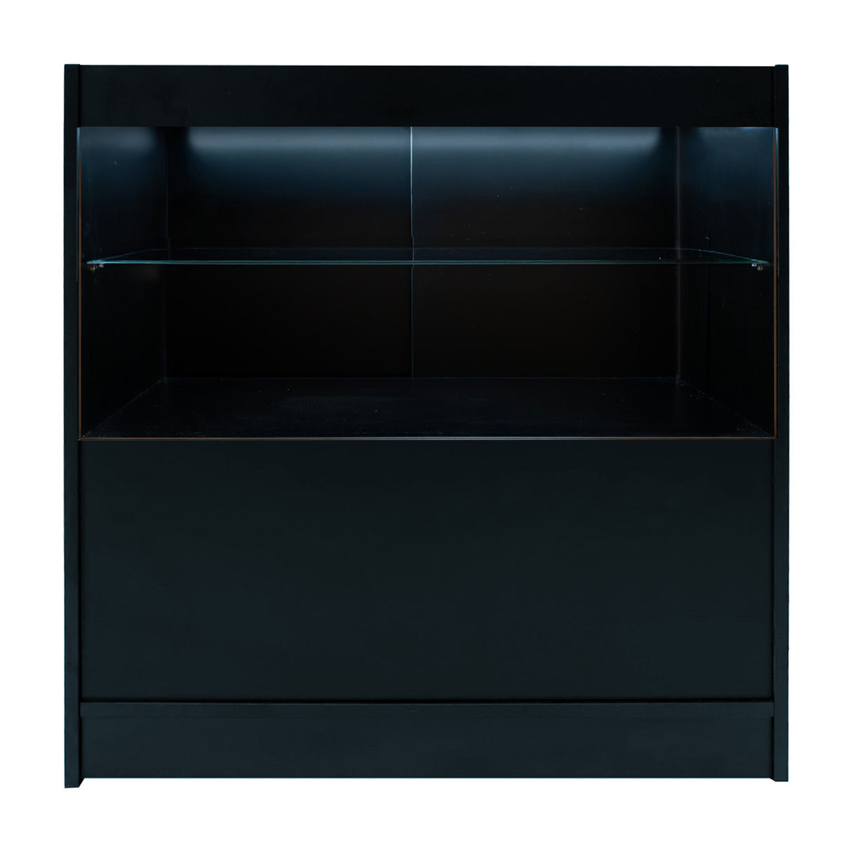 Conjunto de Balcões Comerciais com Luz LED "ECLIPSE" LM60 + 2xC900 + TB60 – cor Preto