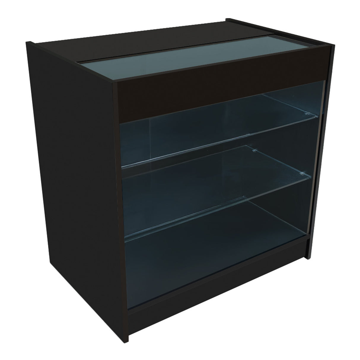 Conjunto de Balcões Comerciais com Luz LED "ASTRO" LM60 + 2xK900 + TB60 – cor Preto