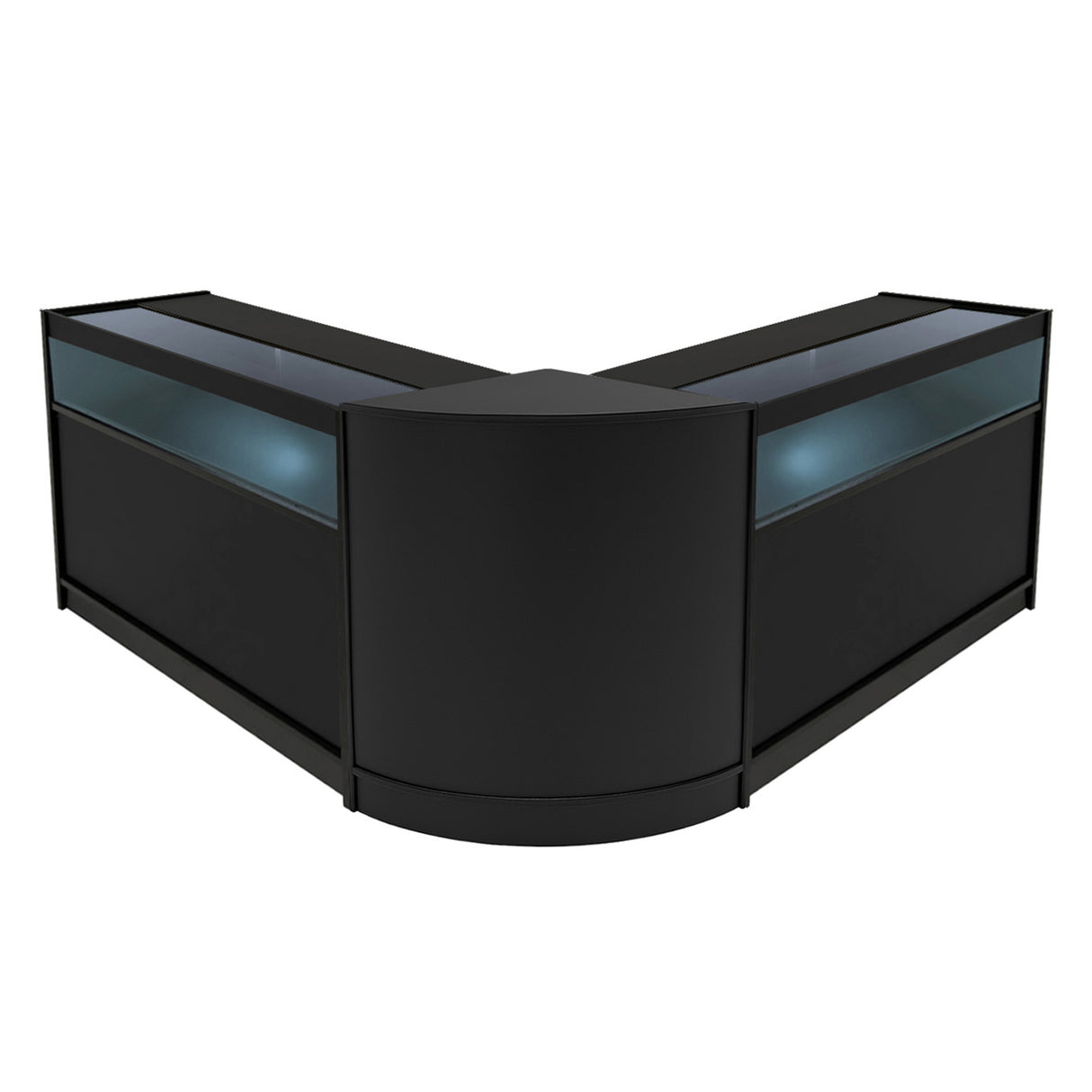 Conjunto de Balcões Comerciais com Luz LED "IRIS" CM60+ 2x B1200 – cor Preto